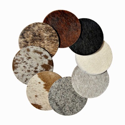 Cowhide coasters - wedding favour -  Genuine cowhide - priced per coaster - Huge variety of options, Handmade