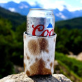 Genuine cowhide and neoprene beer Coosie for 12oz/ 16oz can