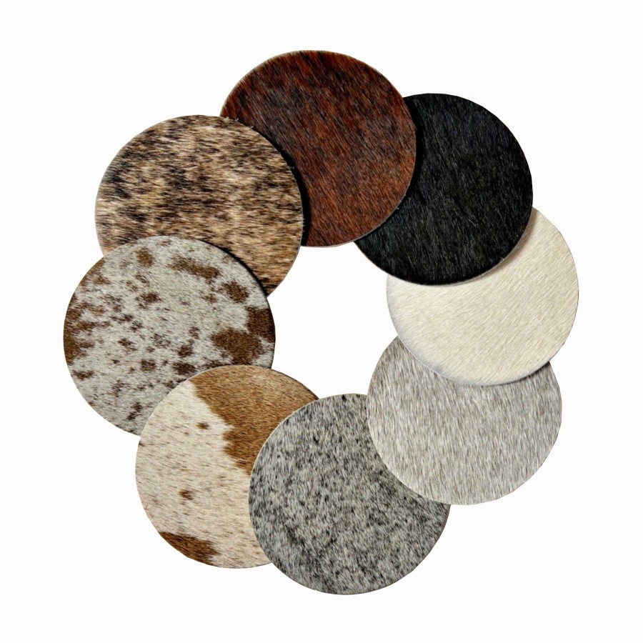 Cowhide coasters - wedding favour -  Genuine cowhide - priced per coaster - Huge variety of options, Handmade 0