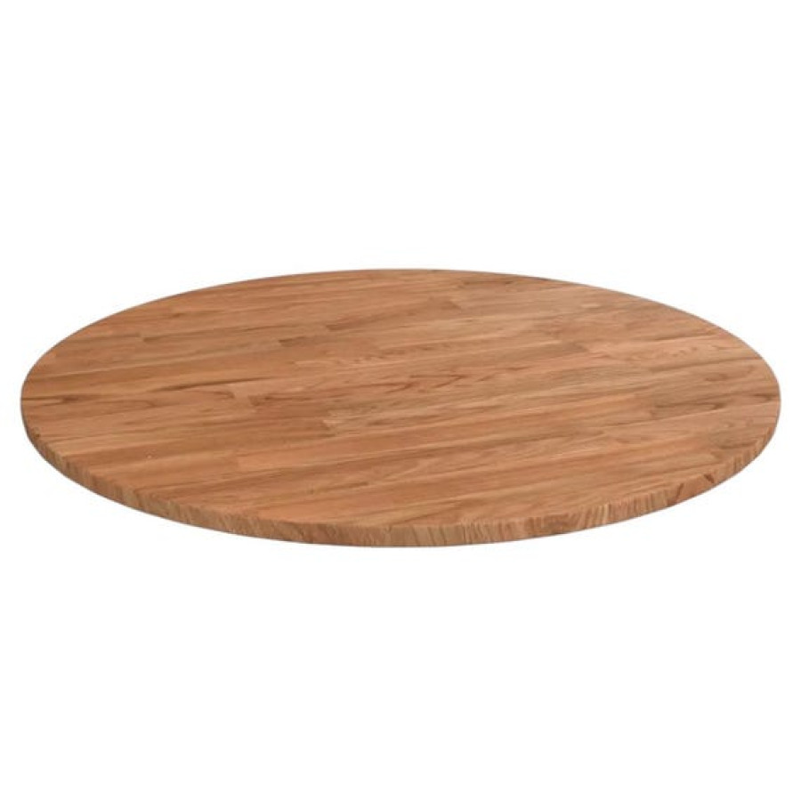 Round Solid Oak Table top | Dark Brown Finish | Replacement Tabletop | Solid Oak Dining Top | Oak Round Table 1