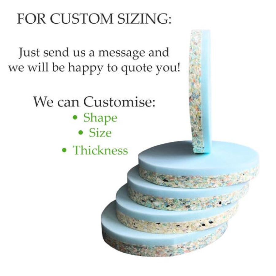 Upholstery Grade Round 2" Thick Dual Layer Foam for bar and counter stools 2