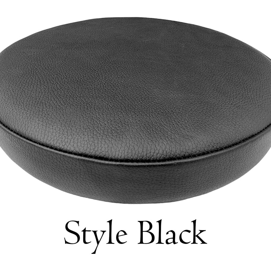 Handmade Genuine Leather Round Bar Stool / Counter Stool Replacement Seat Tops - Various colours Available 4