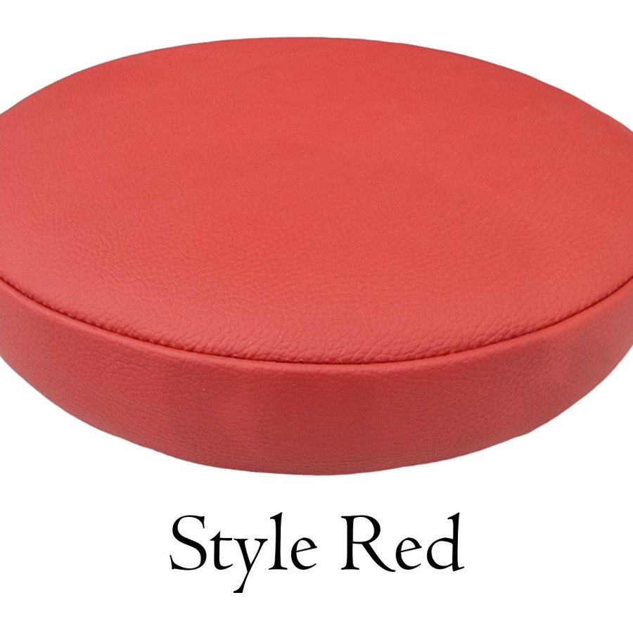 Handmade Genuine Leather Round Bar Stool / Counter Stool Replacement Seat Tops - Various colours Available 6