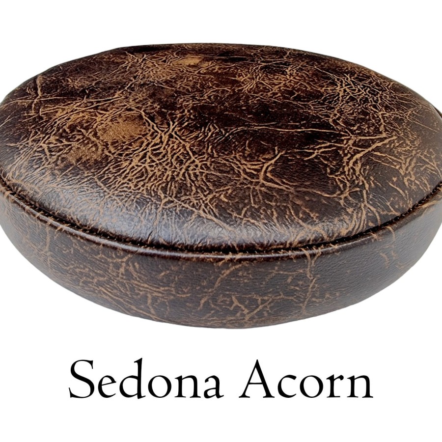 Handmade Genuine Leather Round Bar Stool / Counter Stool Replacement Seat Tops - Various colours Available 8