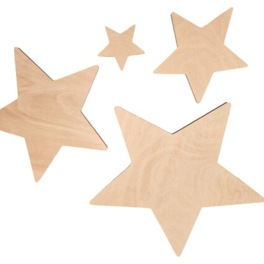 Star shaped Plywood | CNC cut | 12mm thick | wooden stars | Various sizes available 4
