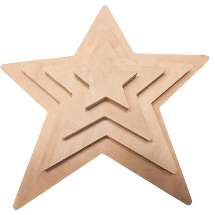 Star shaped Plywood | CNC cut | 12mm thick | wooden stars | Various sizes available 7