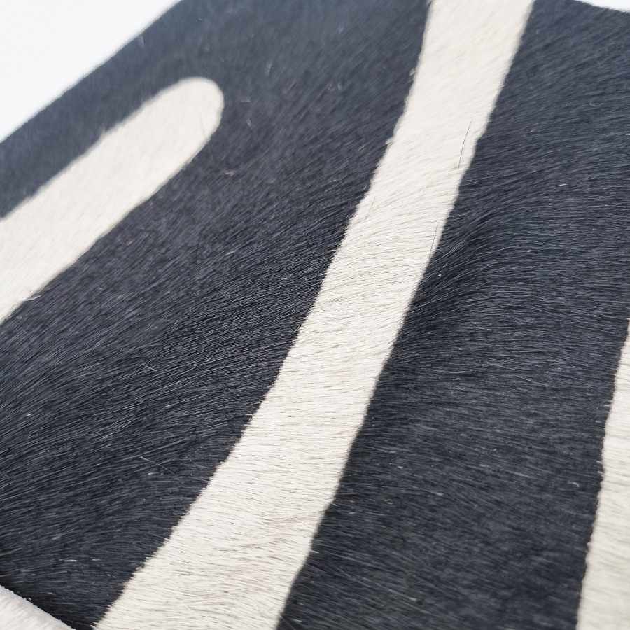 Hair On Black and White Zebra Print Cowhide - For upholstery & crafts - Various sizes available 3