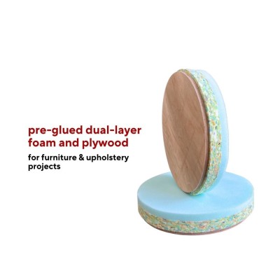 Bar stool seat cushion foam and wooden base combo  - 8lb recon foam + 12mm Plywood base -  **All in one solution for bar stool upholstery**