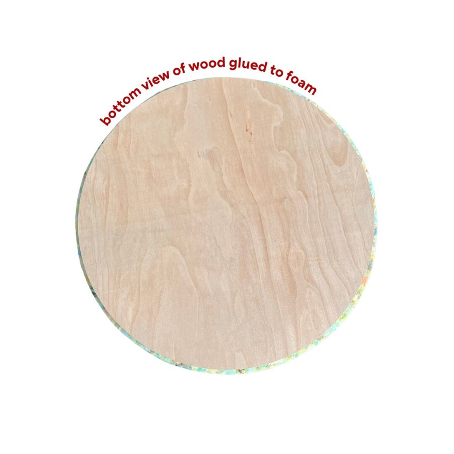 Bar stool seat cushion foam and wooden base combo  - 8lb recon foam + 12mm Plywood base -  **All in one solution for bar stool upholstery** 2