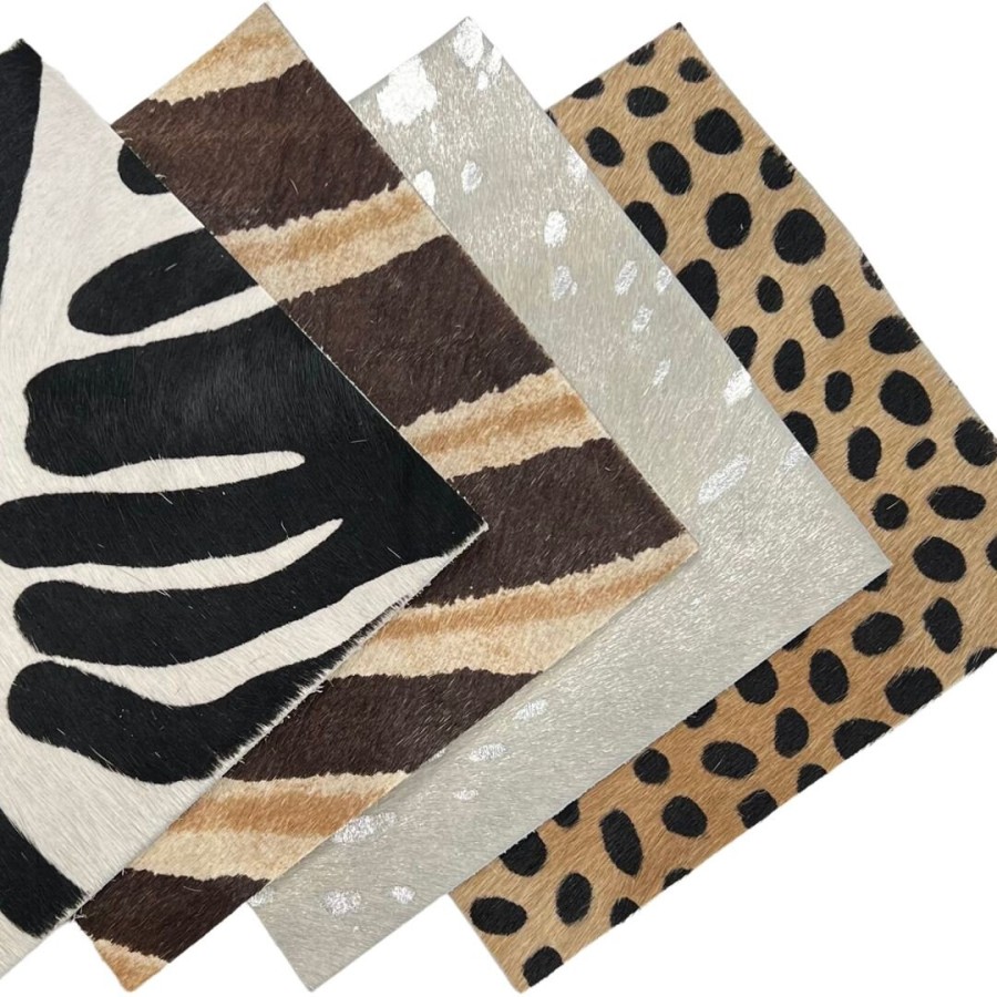 Genuine cowhide pre-cut pieces (20 x 20cm / 8 x 8") cowhide leather 1