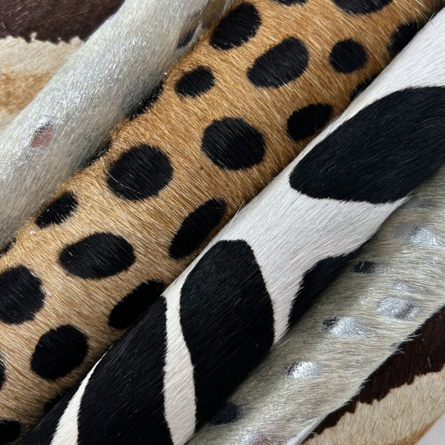 Genuine cowhide pre-cut pieces (20 x 20cm / 8 x 8") cowhide leather 2
