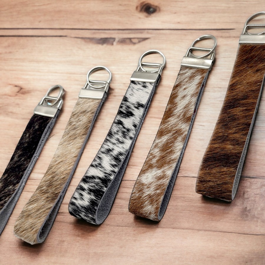 Genuine Cowhide Wrist Lanyard | Keychain Lanyard | Keyring Lanyard
