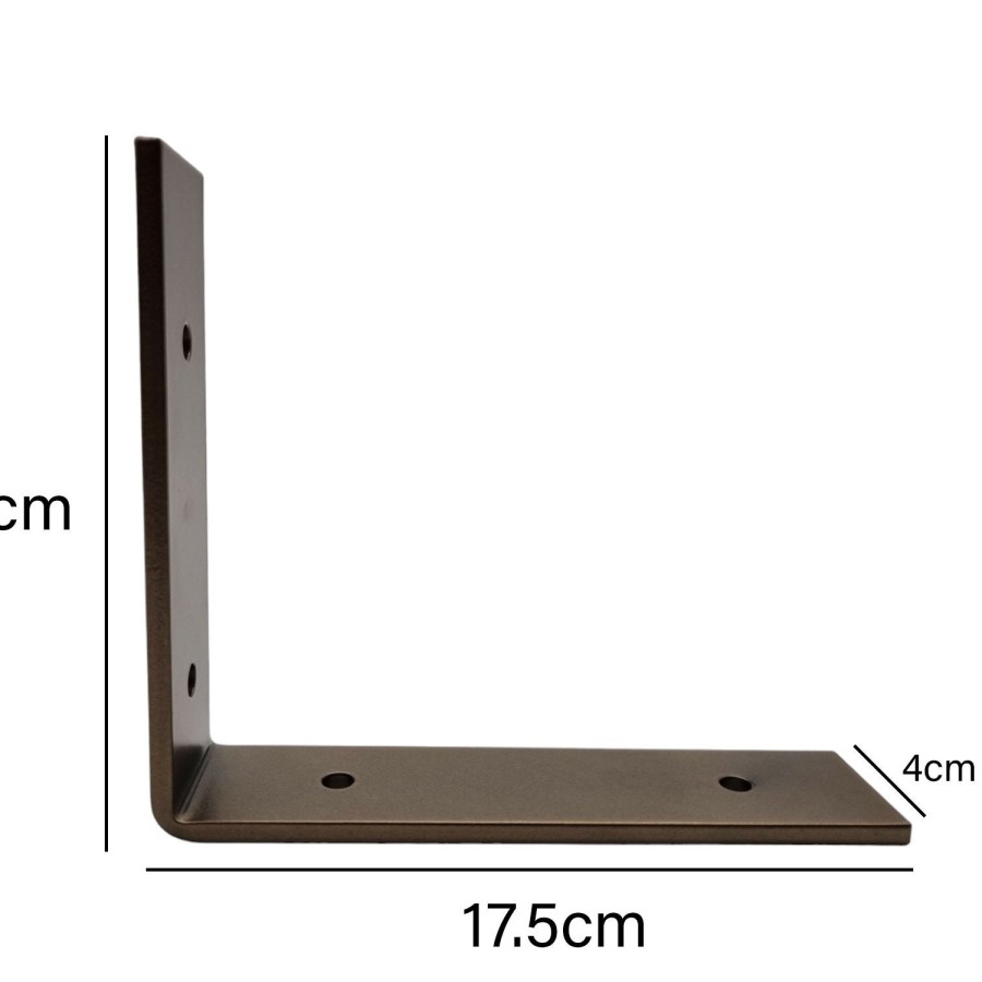 Pair of Antique Bronze shelf brackets - Steel shelf bracket powder coated for an antique bronze finish - Made in the UK 4