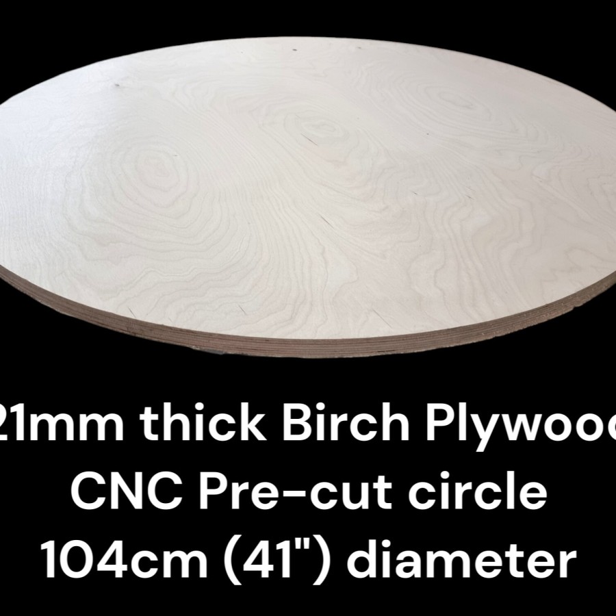 Large BIRCH Plywood Circle - 104cm (41") Diameter - Precut using CNC - Thickness - 21mm (3/4") Table top 0