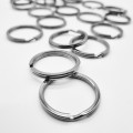 Key Rings / Split rings - 30mm Diameter - Gun Metal Finish - Double Loop Key-Ring metal