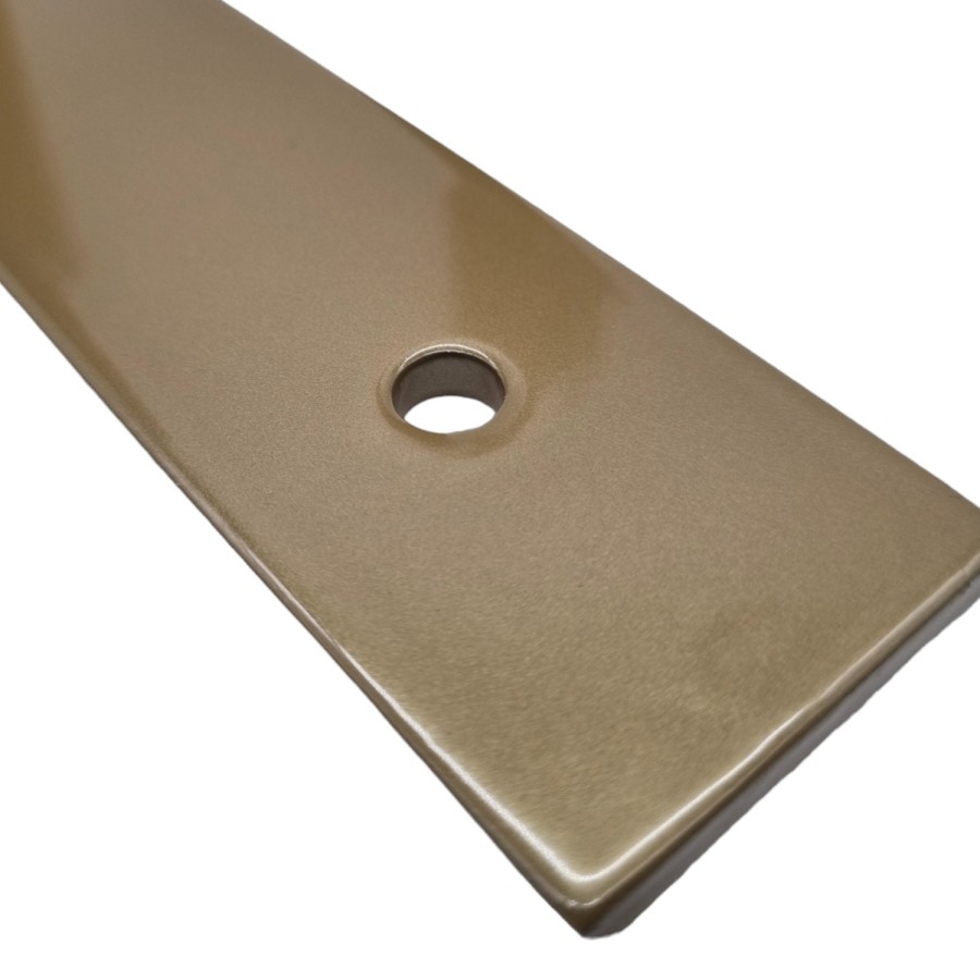 Pair of Champagne Gold shelf brackets - Steel shelf bracket powder coated for a Champagne Gold finish - Made in the UK 3