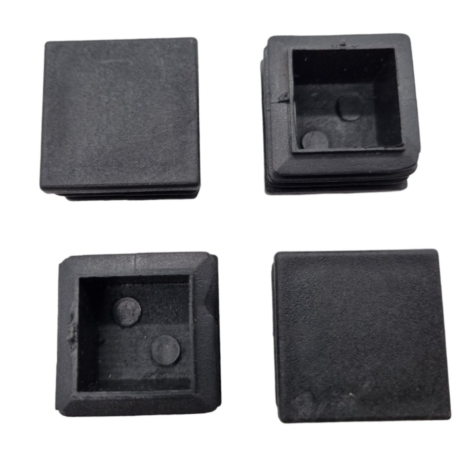 Push-in Bar stool / chair feet / caps | 30mm Square Tube Inserts | Push in plastic End Caps | Plugs 4