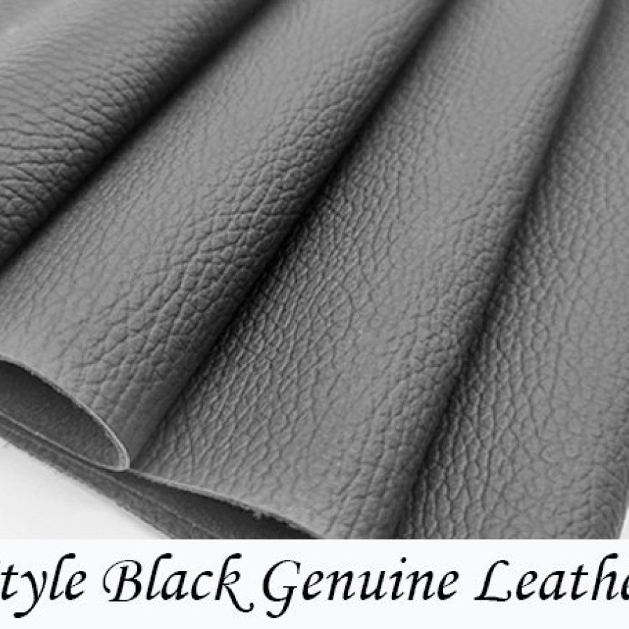 Style Black Genuine Leather - For upholstery & crafts - Various sizes available 0