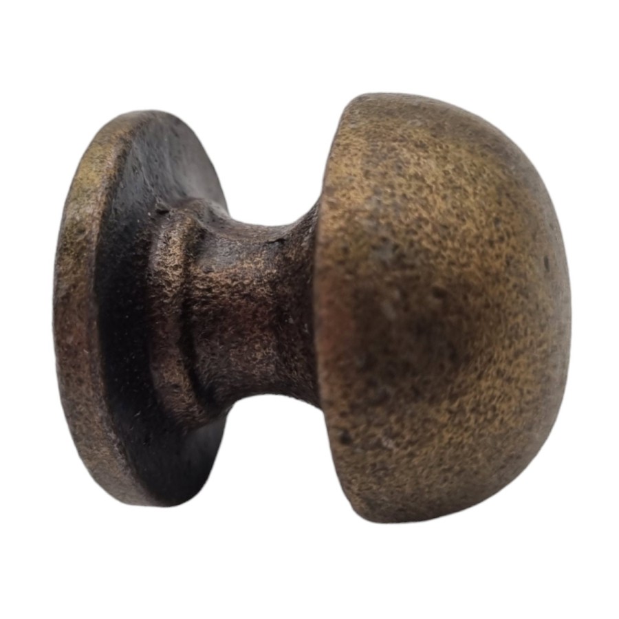 2 X Antique Brass 32mm round drawer knob / drawer handle / Cabinet handle -  Cast iron 2
