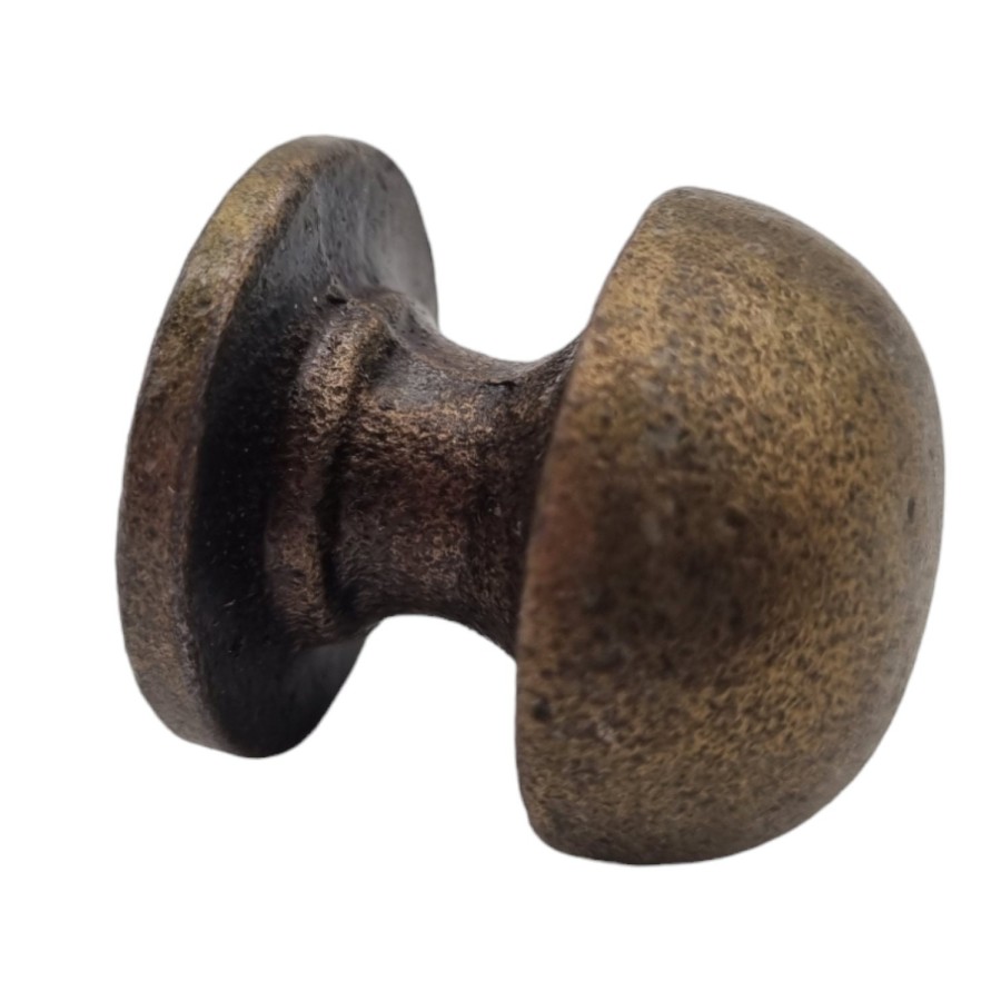 2 X Antique Brass 32mm round drawer knob / drawer handle / Cabinet handle -  Cast iron 3