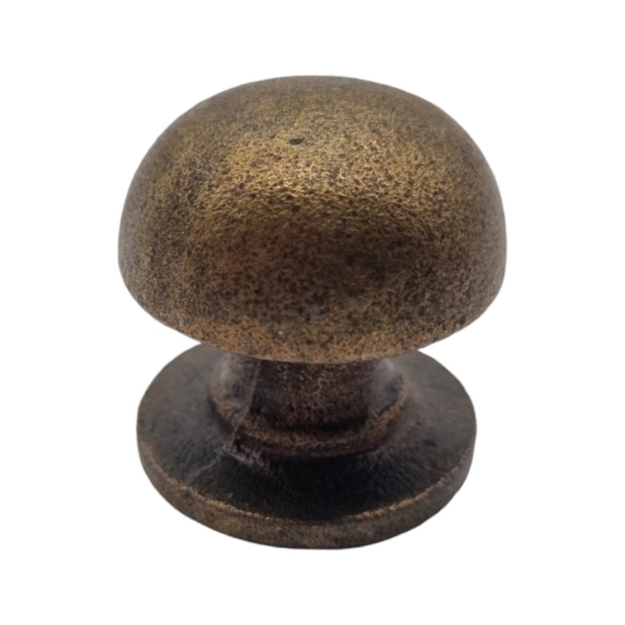 2 X Antique Brass 32mm round drawer knob / drawer handle / Cabinet handle -  Cast iron 4