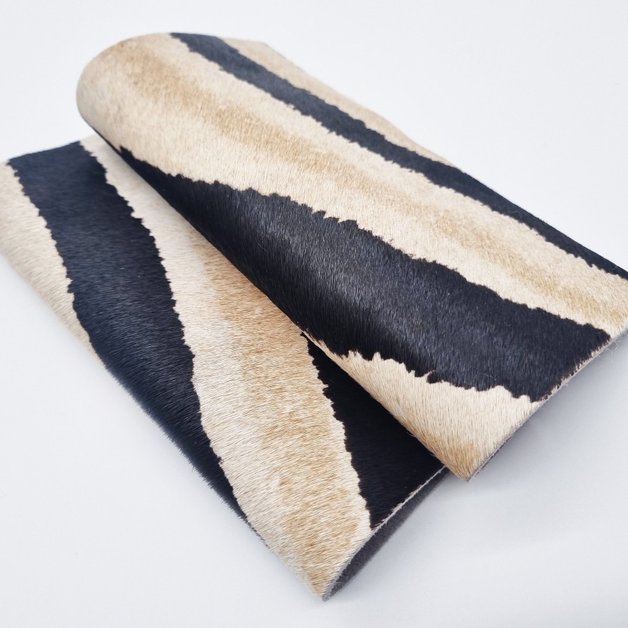 Hair On Zebra Print Cowhide - For upholstery & crafts - Various sizes available 1
