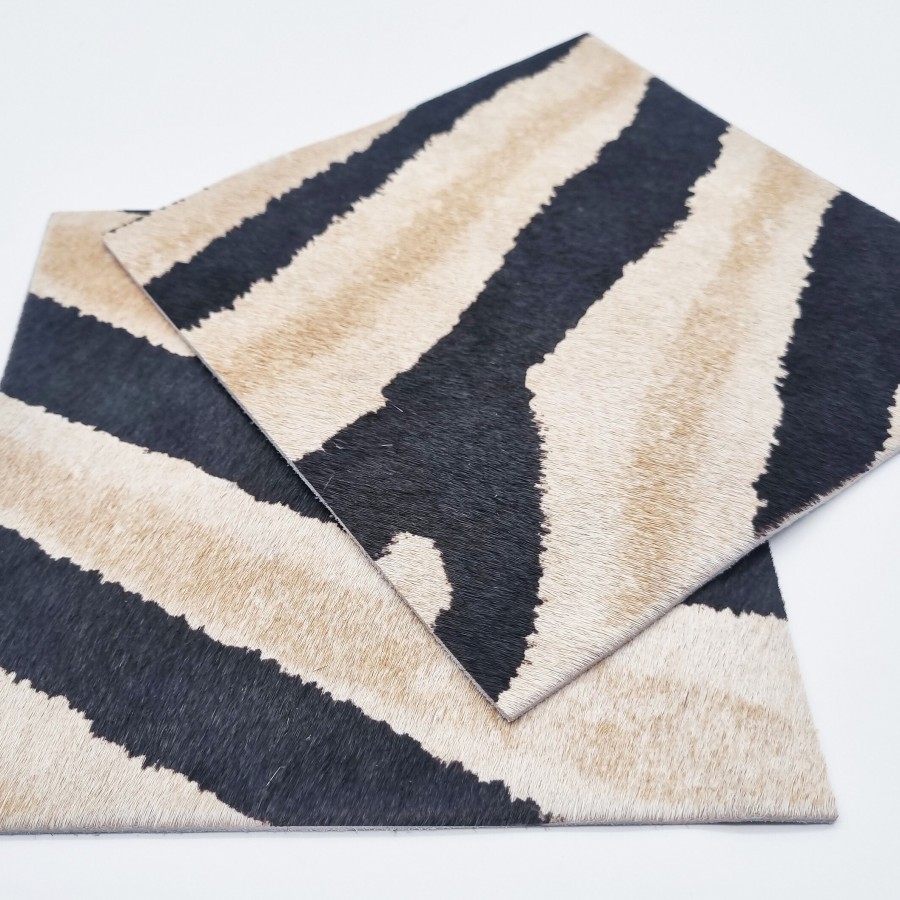 Hair On Zebra Print Cowhide - For upholstery & crafts - Various sizes available 2