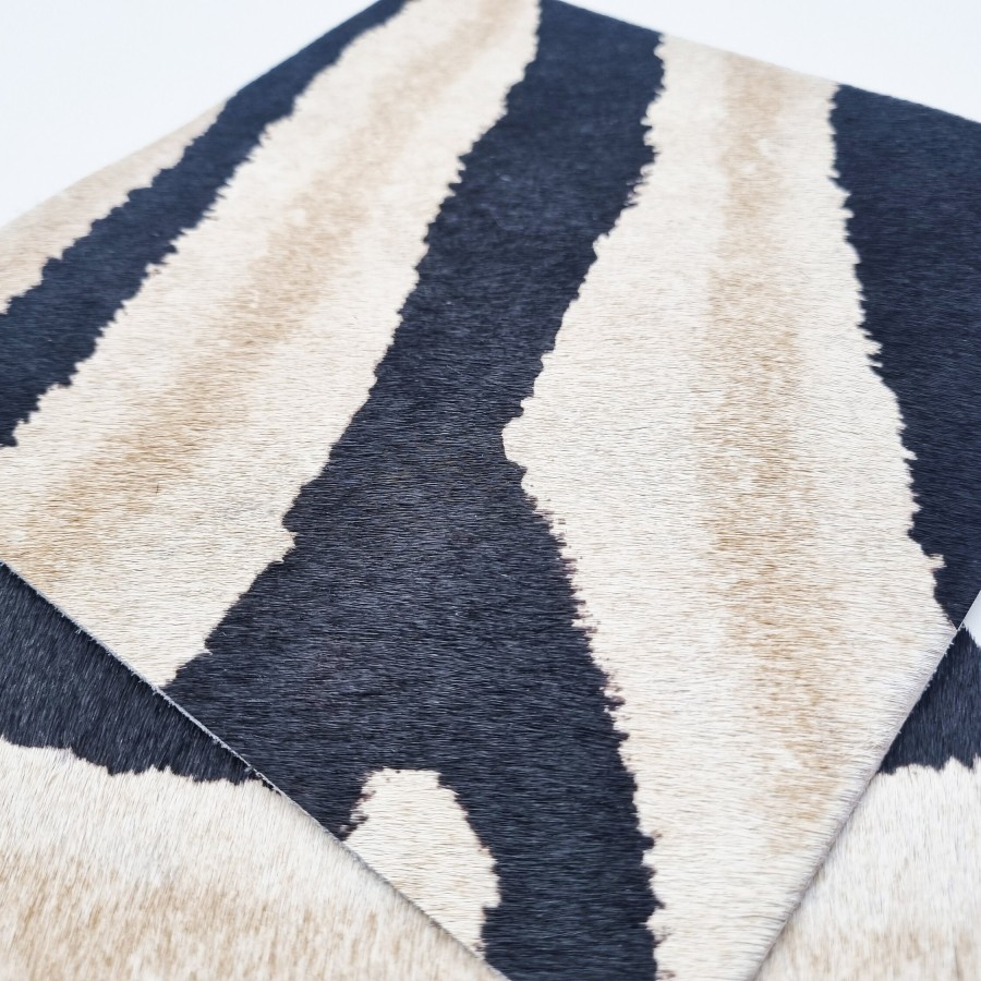 Hair On Zebra Print Cowhide - For upholstery & crafts - Various sizes available 4