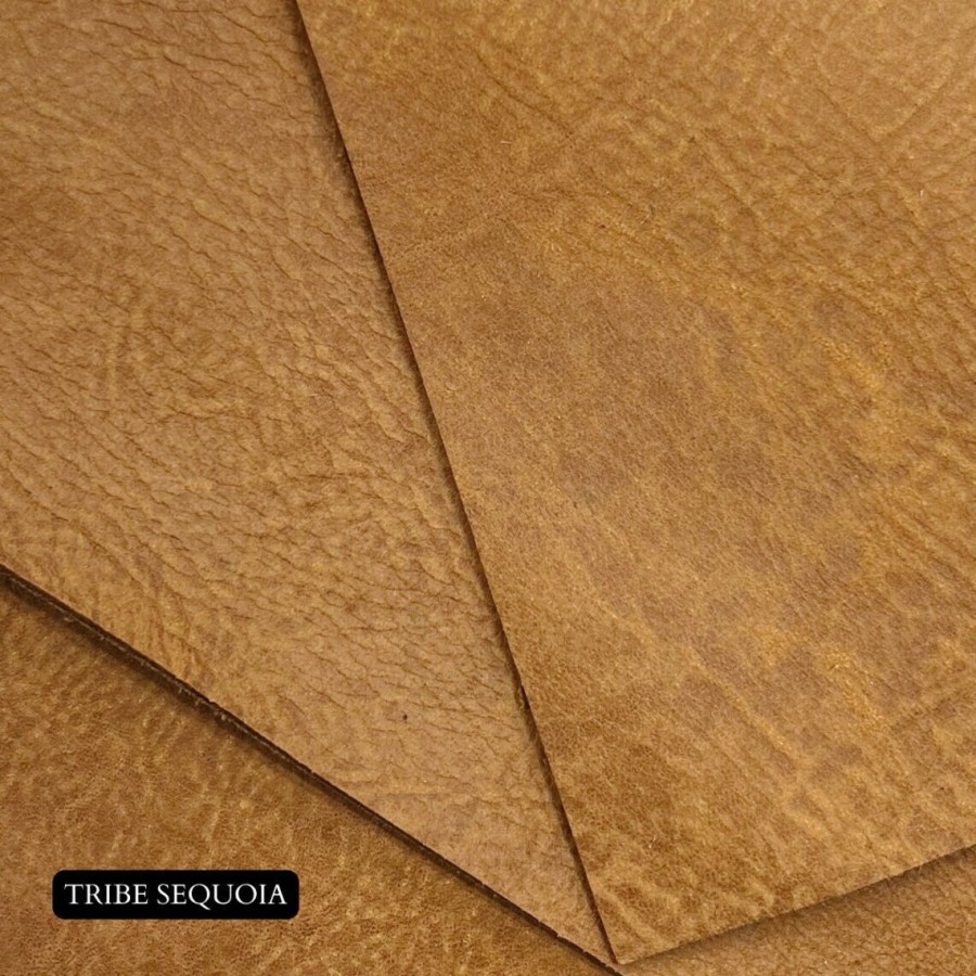 Tribe Sequoia - Distressed tan leather - Genuine Leather - For upholstery & crafts - Various sizes available 2