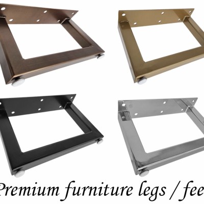 Set of 4 Premium steel bench / furniture legs / Furniture feet - **Handmade in the U.K**