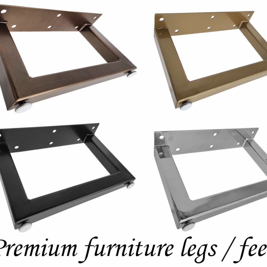 Set of 4 Premium steel bench / furniture legs / Furniture feet - **Handmade in the U.K** 0