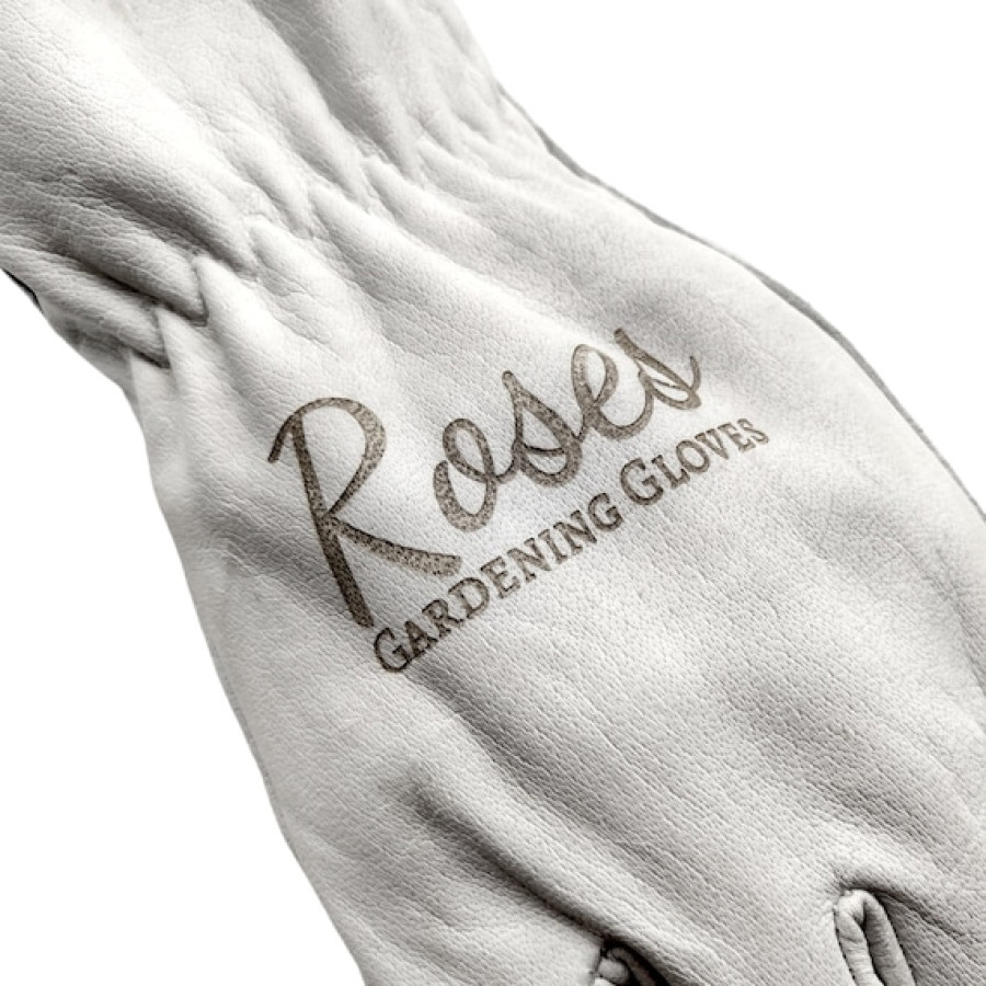 Custom engraved genuine leather gardening gloves | Laser engraved with your logo or custom text! 8