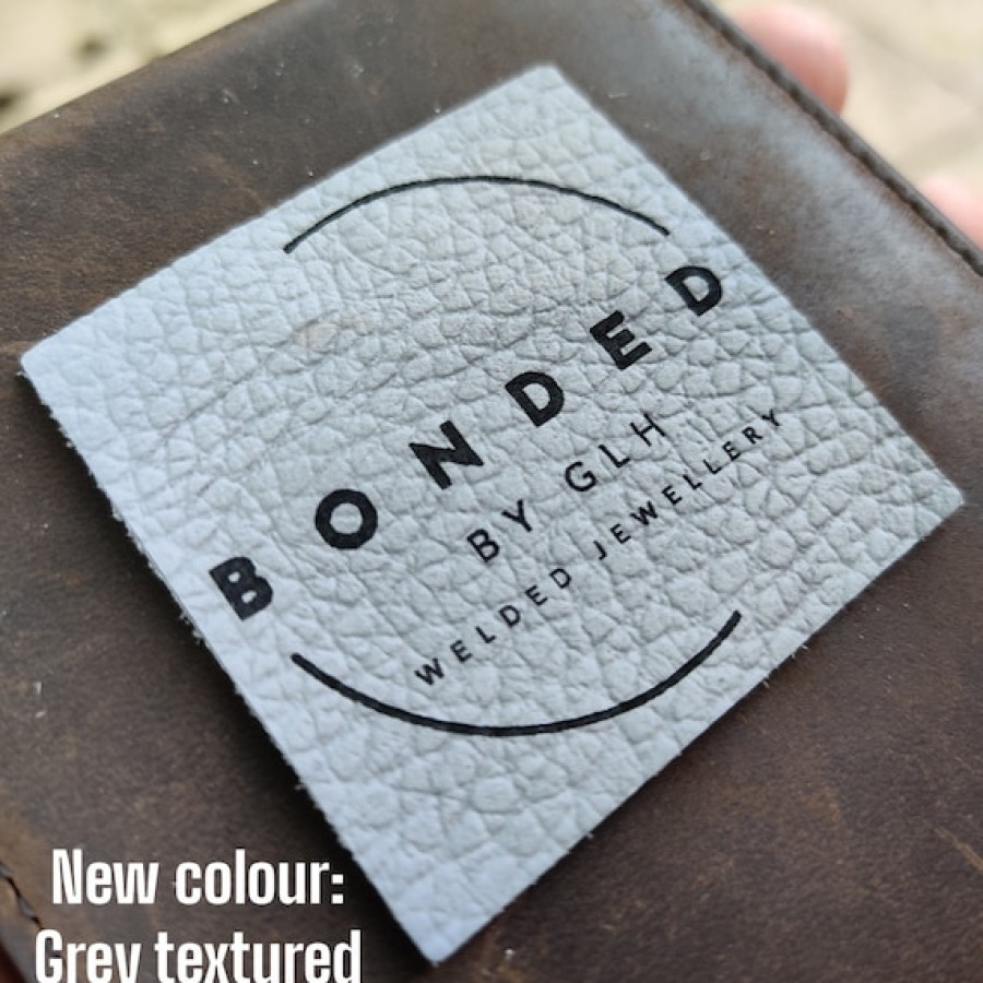 Personalized Leather Patch | laser etched | Customised with Text Initials or logo| Rectangle, Circle, square 3
