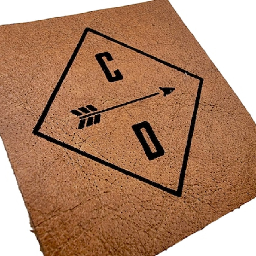 Personalized Leather Patch | laser etched | Customised with Text Initials or logo| Rectangle, Circle, square 5