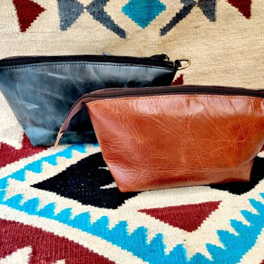 Tooled Leather Clutch | Western Style Women's Clutch | Unique Design Leather purse / washbag 4