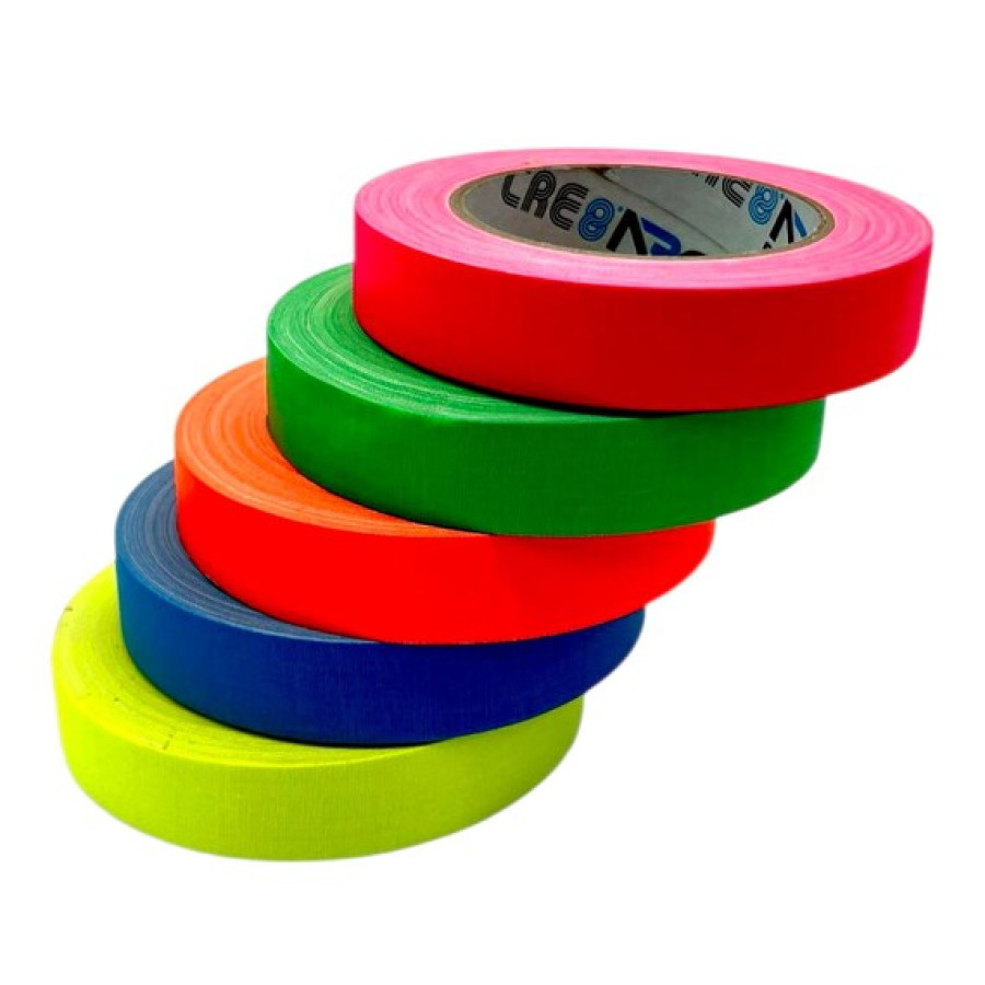 Fluorescent Neon Gaffer tape | 1" Spike tape | For Hula Hoop Art & Crafts 2