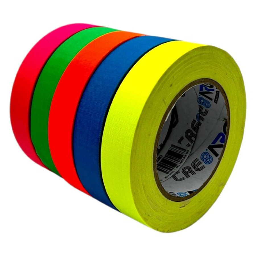 Fluorescent Neon Gaffer tape | 1" Spike tape | For Hula Hoop Art & Crafts 8