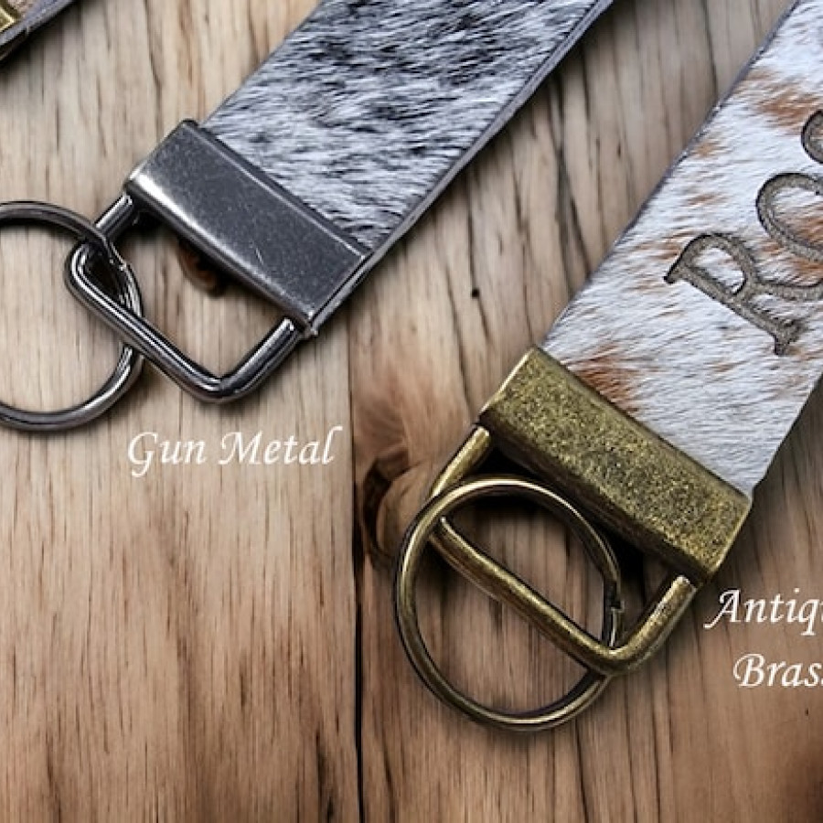 Customized laser embossed Genuine Cowhide Wrist Lanyard | Keychain Lanyard | Keyring Lanyard 5
