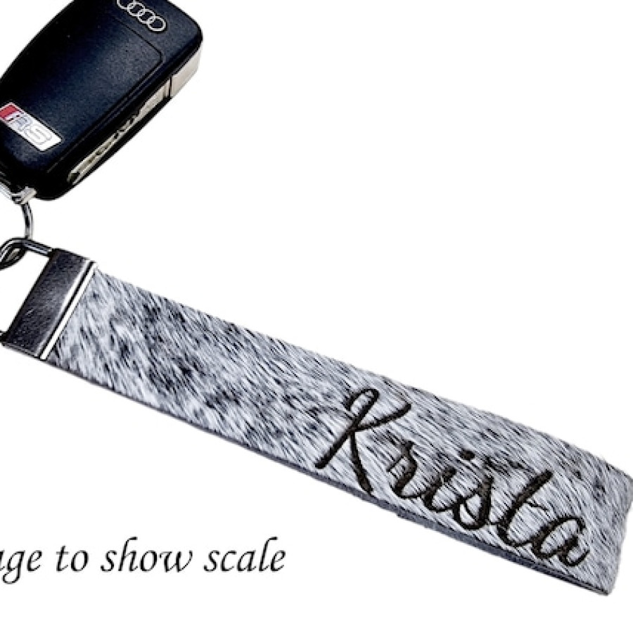 Customized laser embossed Genuine Cowhide Wrist Lanyard | Keychain Lanyard | Keyring Lanyard 7