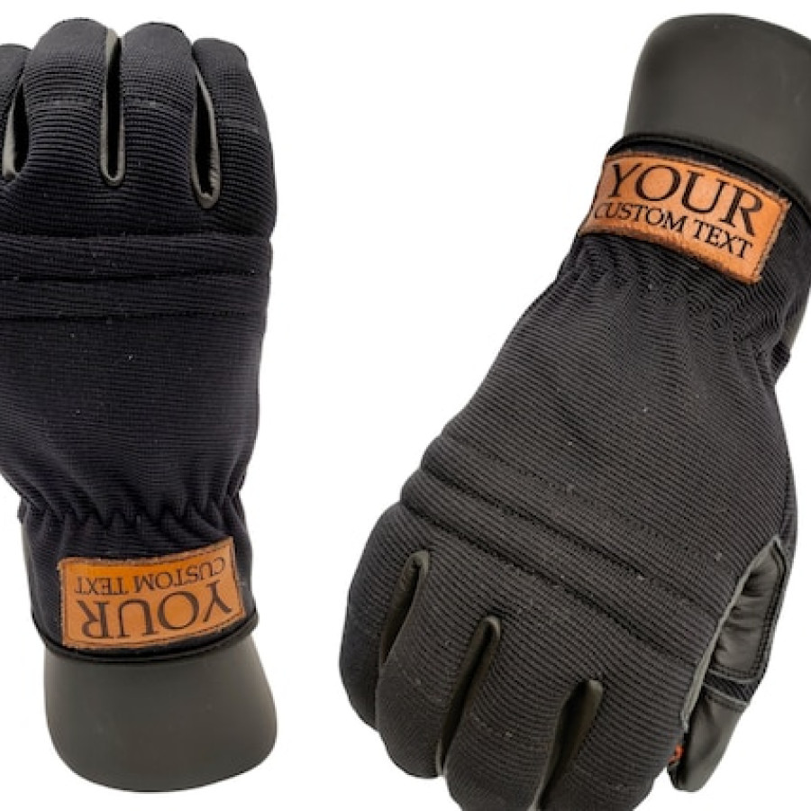 Customisable genuine leather work gloves | heavy duty gloves | Gardening gloves | Laser engraved with your logo or custom text! 4