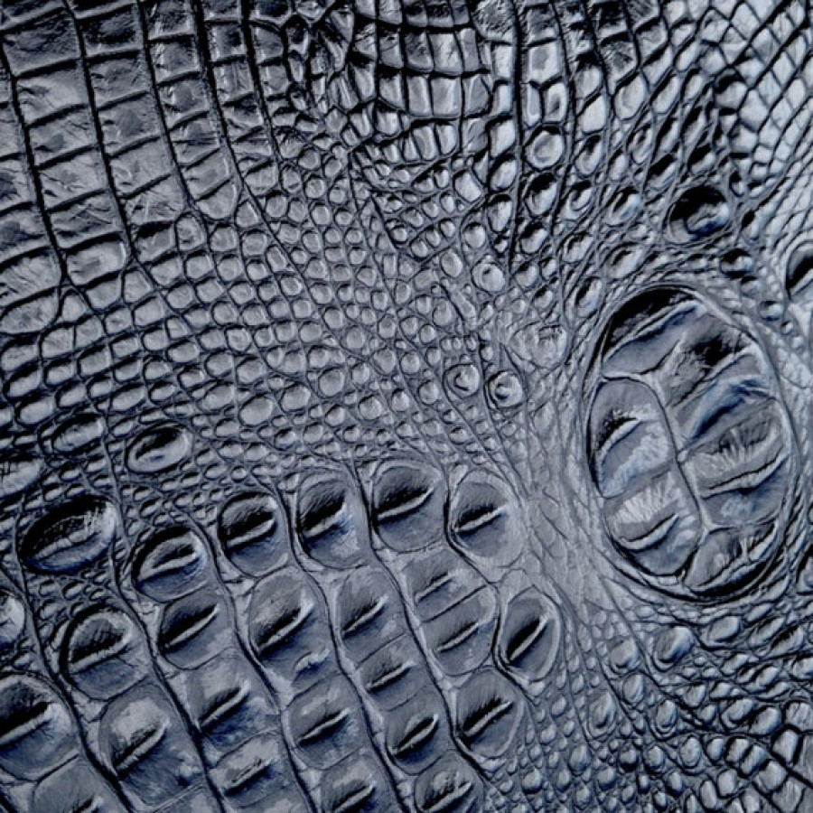 Genuine leather | embossed crocodile 'look' leather | Black crocodile croc embossed cowhide leather |  Croc Saddle 2