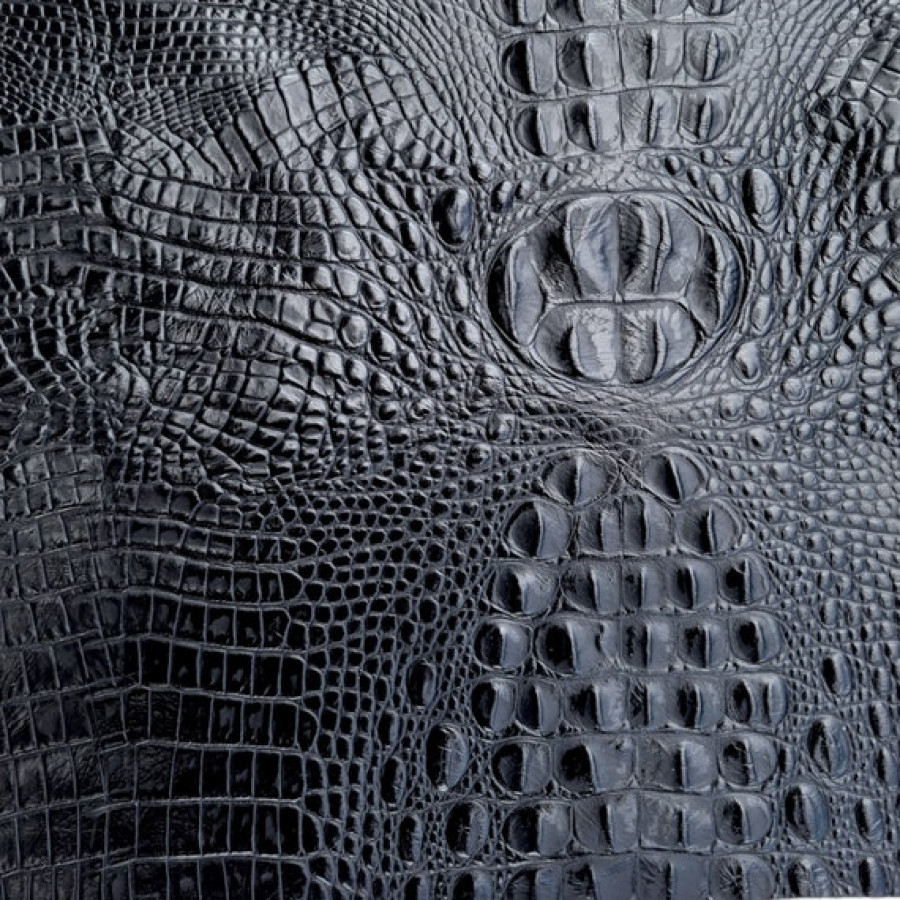 Genuine leather | embossed crocodile 'look' leather | Black crocodile croc embossed cowhide leather |  Croc Saddle 3