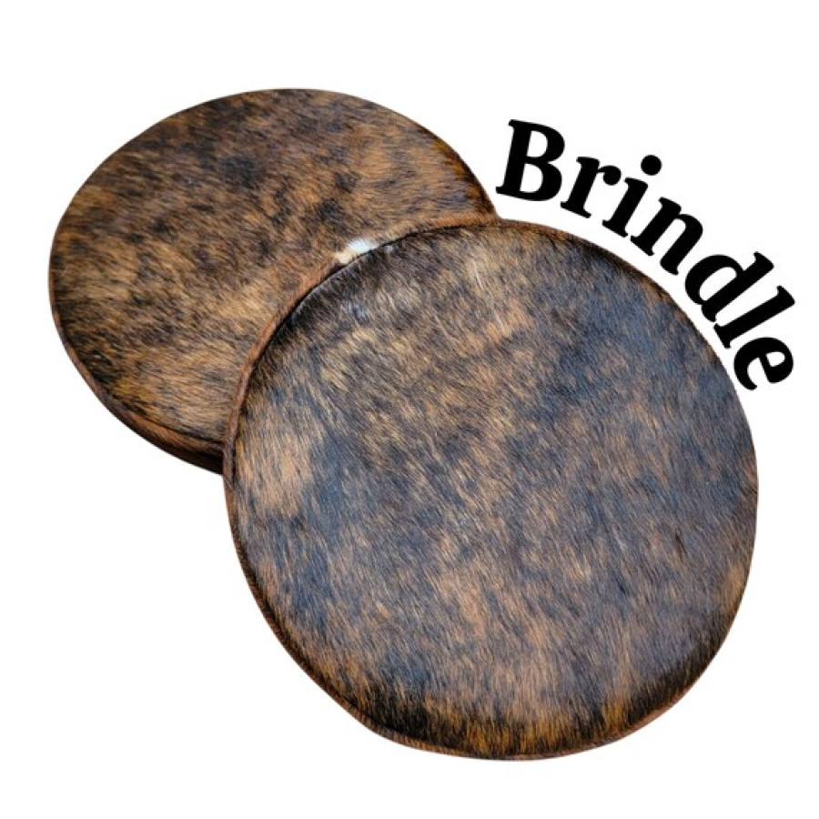 Genuine Cowhide Replacement Round 14" Stool Seat 1
