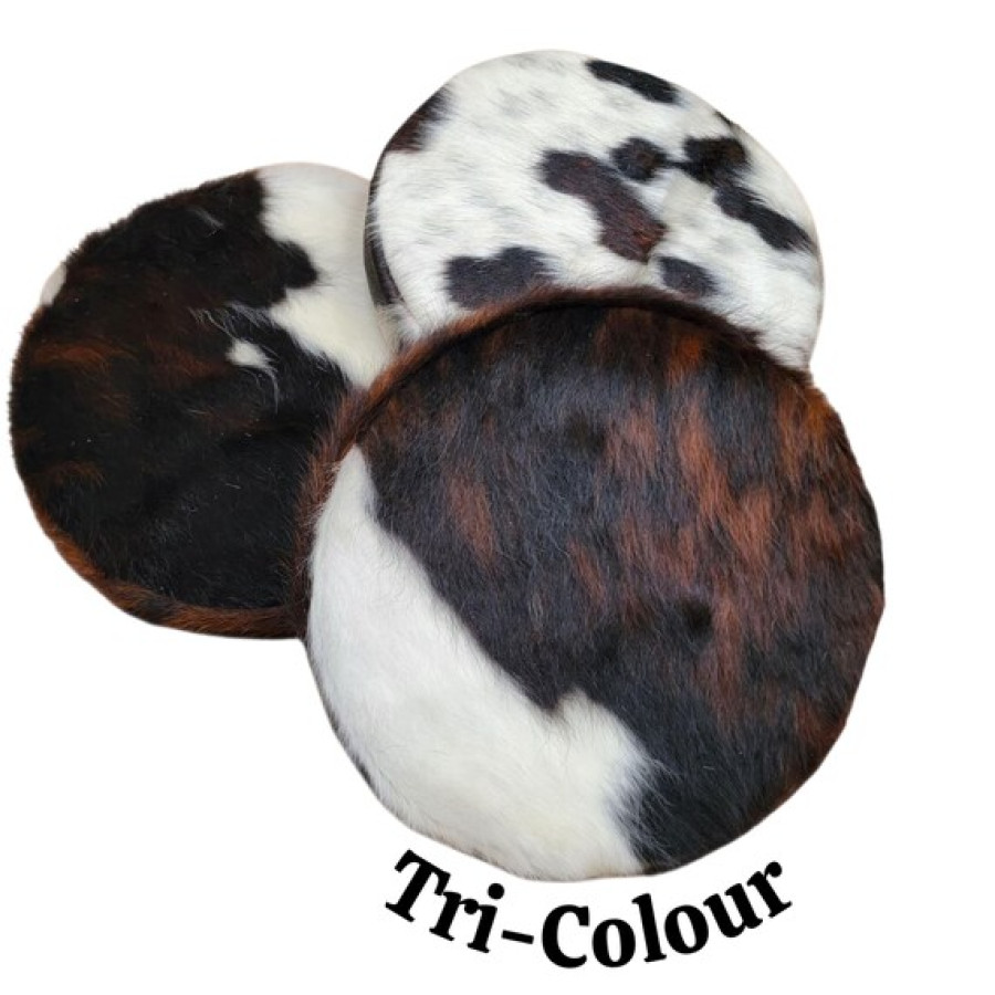 Genuine Cowhide Replacement Round 14" Stool Seat 2