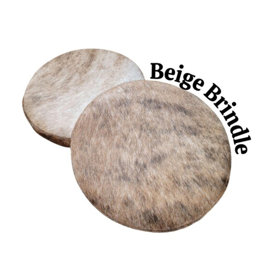 Genuine Cowhide Replacement Round 14" Stool Seat 5