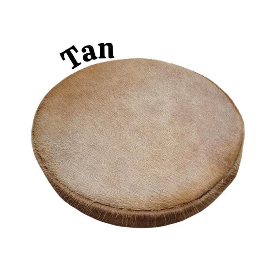 Genuine Cowhide Replacement Round 14" Stool Seat 7