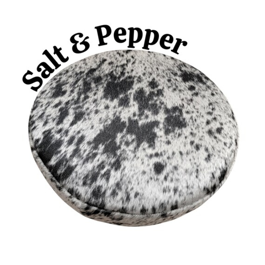 Genuine Cowhide Replacement Round 14" Stool Seat 8