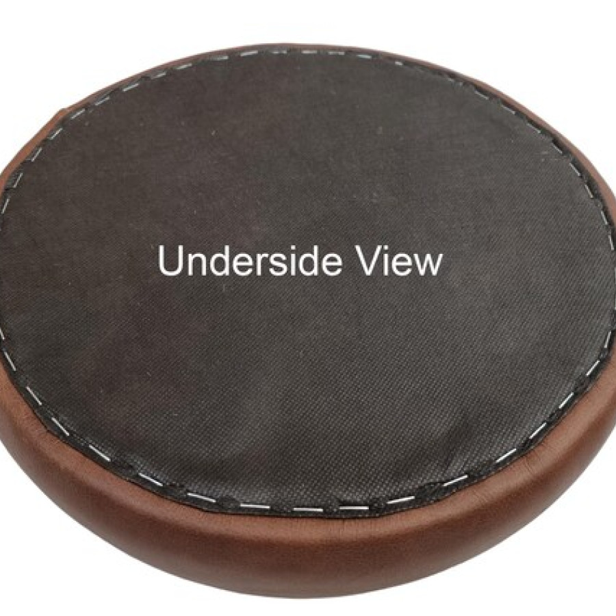 Genuine Cowhide Replacement Round 14" Stool Seat 9