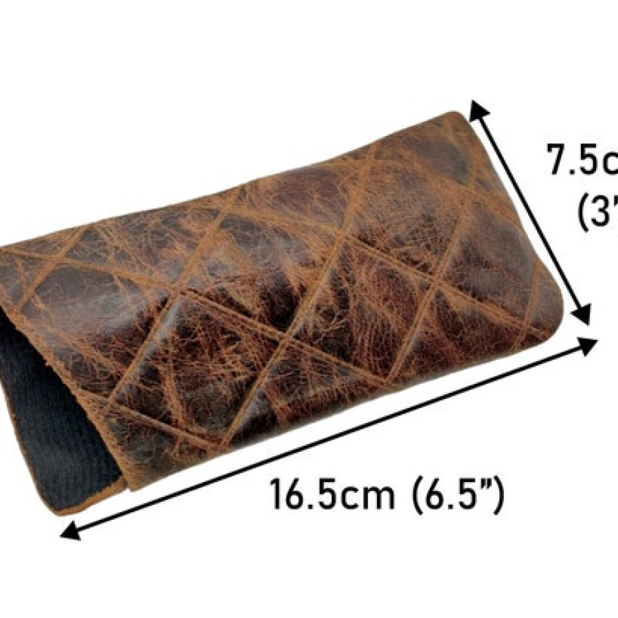Embossed Leather Glasses Case, Handmade in Texas 2