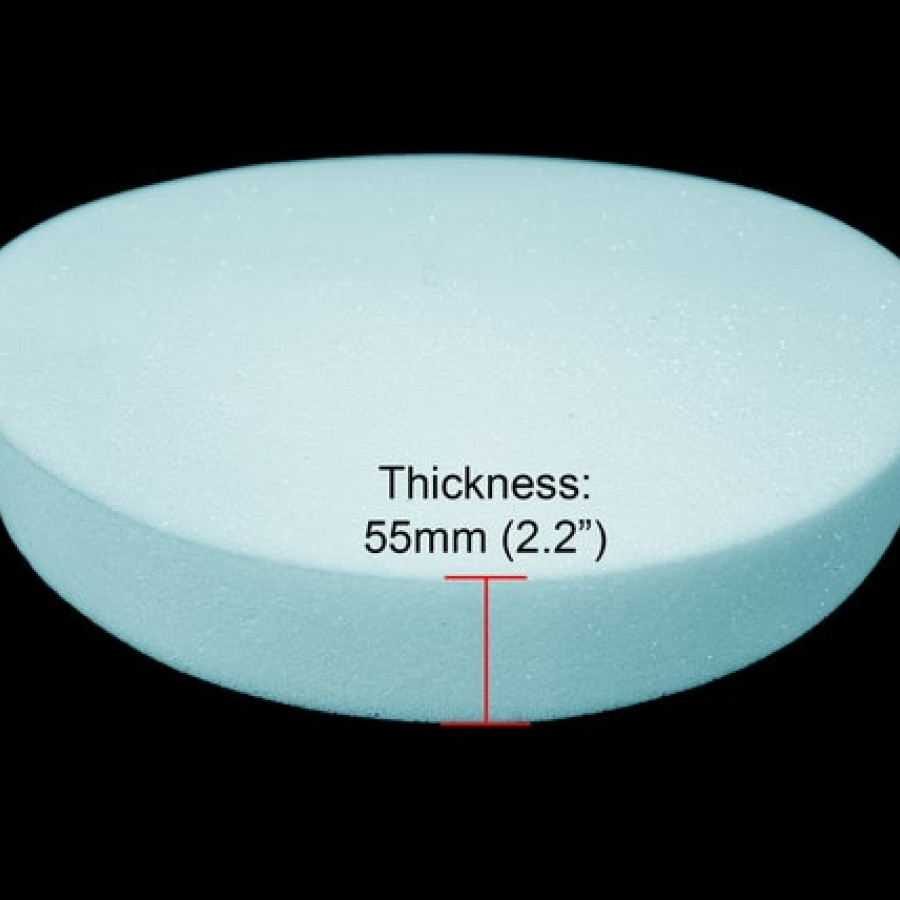 Upholstery Grade Precut circular foam  |  medium-soft  | Round Foam | 55mm (2.2")  thick | Available in various sizes! | Bar stool seat 1